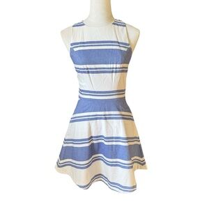 SOUTHERN TIDE Nautical Stripe Dress Blue and White Sleeveless Womens 2